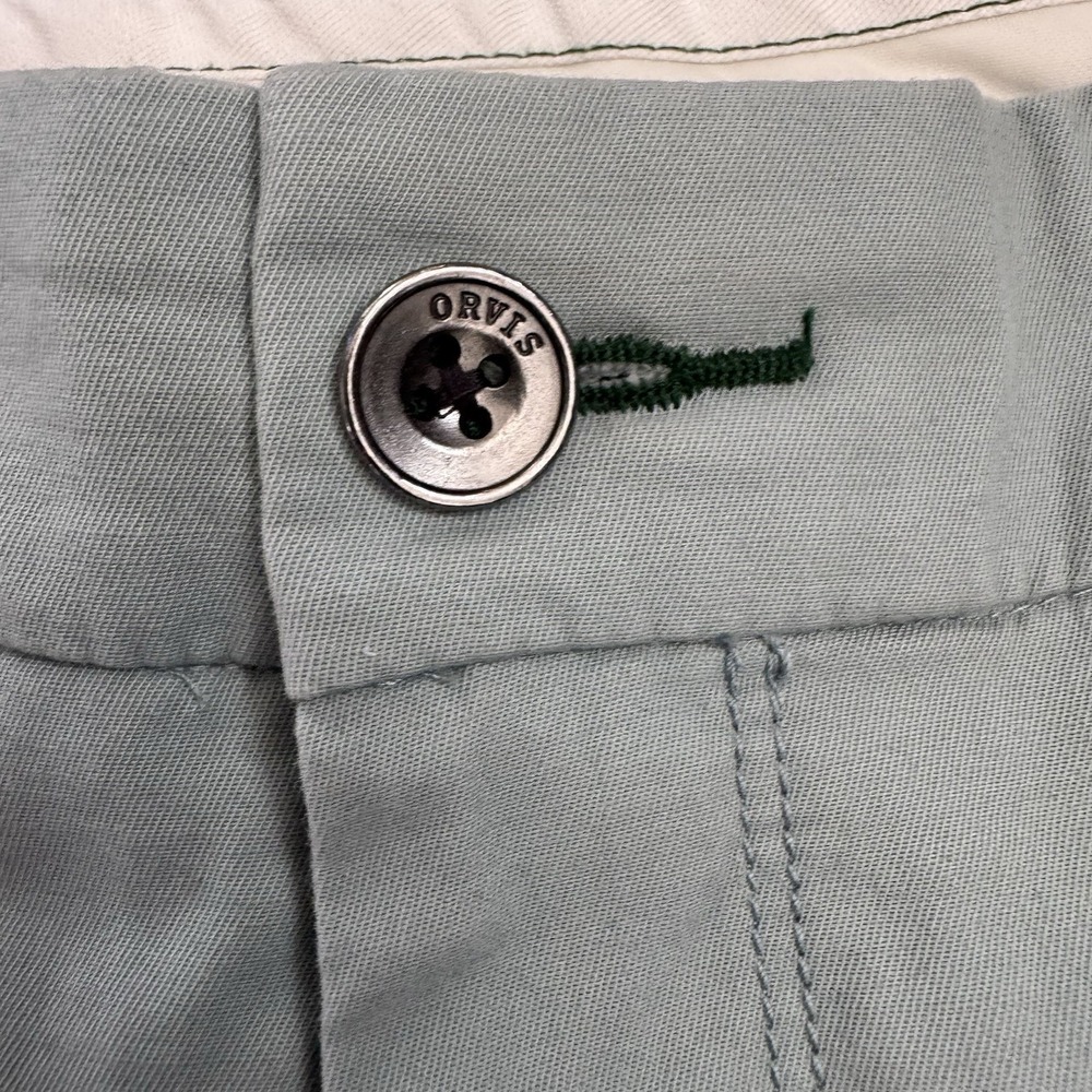 Womens Performance Orvis Classic Sandstone Chino Shorts Sz 14 Pockets Mid-Rise *